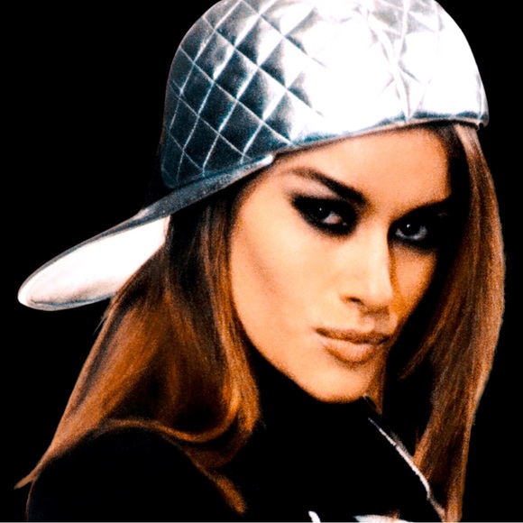 Vintage Chanel 90’s Leather Metallic Silver Runway Dress - Picture 10 of 16